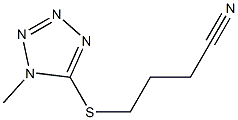 4-[(1-methyl-1H-1,2,3,4-tetrazol-5-yl)sulfanyl]butanenitrile 구조식 이미지