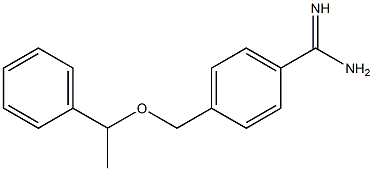 4-[(1-phenylethoxy)methyl]benzenecarboximidamide Structure