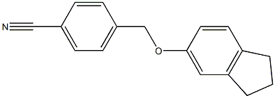4-[(2,3-dihydro-1H-inden-5-yloxy)methyl]benzonitrile Structure