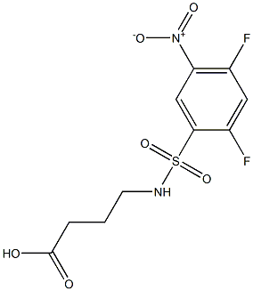 4-[(2,4-difluoro-5-nitrobenzene)sulfonamido]butanoic acid 구조식 이미지