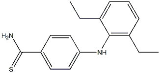 4-[(2,6-diethylphenyl)amino]benzene-1-carbothioamide 구조식 이미지