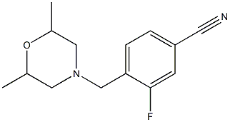 4-[(2,6-dimethylmorpholin-4-yl)methyl]-3-fluorobenzonitrile Structure