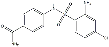 4-[(2-amino-4-chlorobenzene)sulfonamido]benzamide 구조식 이미지
