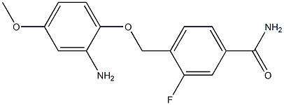4-[(2-amino-4-methoxyphenoxy)methyl]-3-fluorobenzamide Structure