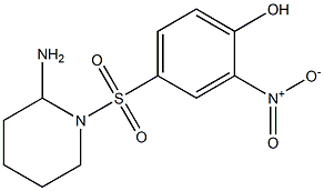 4-[(2-aminopiperidine-1-)sulfonyl]-2-nitrophenol 구조식 이미지