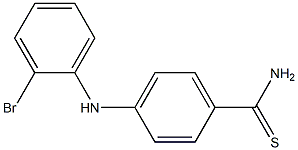 4-[(2-bromophenyl)amino]benzene-1-carbothioamide Structure