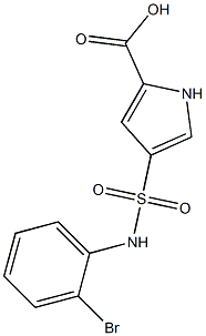 4-[(2-bromophenyl)sulfamoyl]-1H-pyrrole-2-carboxylic acid 구조식 이미지