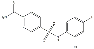 4-[(2-chloro-4-fluorophenyl)sulfamoyl]benzene-1-carbothioamide Structure