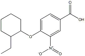 4-[(2-ethylcyclohexyl)oxy]-3-nitrobenzoic acid 구조식 이미지
