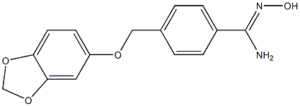 4-[(2H-1,3-benzodioxol-5-yloxy)methyl]-N'-hydroxybenzene-1-carboximidamide Structure