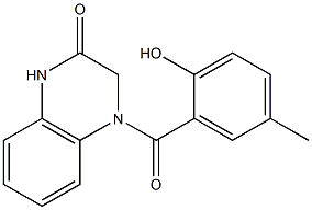 4-[(2-hydroxy-5-methylphenyl)carbonyl]-1,2,3,4-tetrahydroquinoxalin-2-one 구조식 이미지