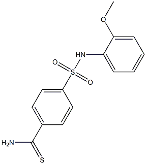 4-[(2-methoxyphenyl)sulfamoyl]benzene-1-carbothioamide 구조식 이미지