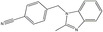 4-[(2-methyl-1H-benzimidazol-1-yl)methyl]benzonitrile 구조식 이미지