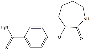 4-[(2-oxoazepan-3-yl)oxy]benzene-1-carbothioamide 구조식 이미지