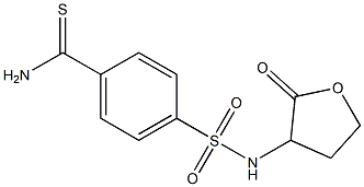 4-[(2-oxooxolan-3-yl)sulfamoyl]benzene-1-carbothioamide 구조식 이미지