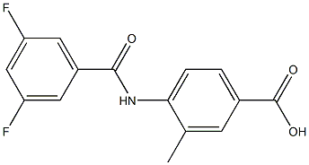 4-[(3,5-difluorobenzene)amido]-3-methylbenzoic acid 구조식 이미지