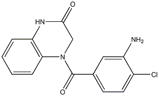 4-[(3-amino-4-chlorophenyl)carbonyl]-1,2,3,4-tetrahydroquinoxalin-2-one 구조식 이미지