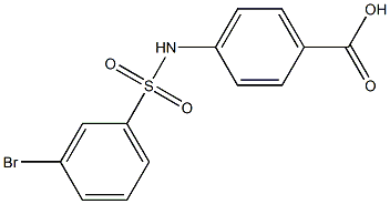 4-[(3-bromobenzene)sulfonamido]benzoic acid 구조식 이미지