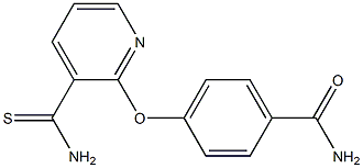 4-[(3-carbamothioylpyridin-2-yl)oxy]benzamide Structure
