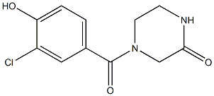 4-[(3-chloro-4-hydroxyphenyl)carbonyl]piperazin-2-one Structure