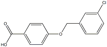 4-[(3-chlorophenyl)methoxy]benzoic acid Structure