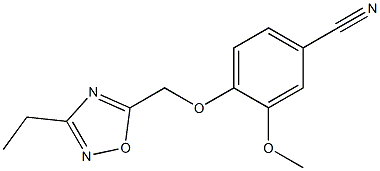 4-[(3-ethyl-1,2,4-oxadiazol-5-yl)methoxy]-3-methoxybenzonitrile 구조식 이미지