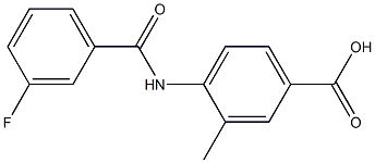 4-[(3-fluorobenzoyl)amino]-3-methylbenzoic acid Structure