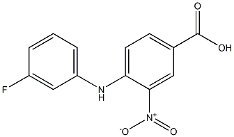 4-[(3-fluorophenyl)amino]-3-nitrobenzoic acid 구조식 이미지