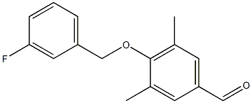 4-[(3-fluorophenyl)methoxy]-3,5-dimethylbenzaldehyde Structure