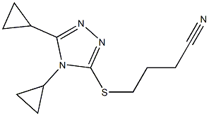 4-[(4,5-dicyclopropyl-4H-1,2,4-triazol-3-yl)sulfanyl]butanenitrile Structure