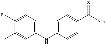 4-[(4-bromo-3-methylphenyl)amino]benzene-1-carbothioamide Structure