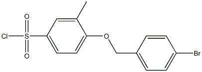 4-[(4-bromophenyl)methoxy]-3-methylbenzene-1-sulfonyl chloride 구조식 이미지