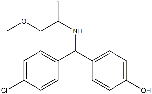 4-[(4-chlorophenyl)[(1-methoxypropan-2-yl)amino]methyl]phenol Structure