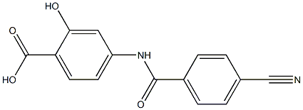 4-[(4-cyanobenzoyl)amino]-2-hydroxybenzoic acid Structure