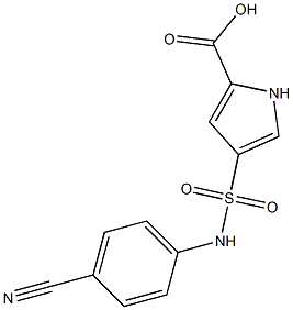 4-[(4-cyanophenyl)sulfamoyl]-1H-pyrrole-2-carboxylic acid Structure