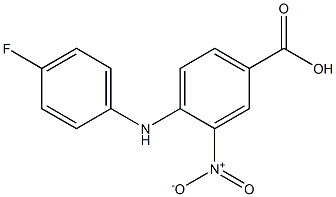 4-[(4-fluorophenyl)amino]-3-nitrobenzoic acid 구조식 이미지