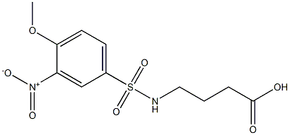 4-[(4-methoxy-3-nitrobenzene)sulfonamido]butanoic acid 구조식 이미지