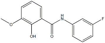 N-(3-fluorophenyl)-2-hydroxy-3-methoxybenzamide 구조식 이미지