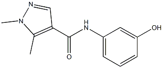 N-(3-hydroxyphenyl)-1,5-dimethyl-1H-pyrazole-4-carboxamide Structure