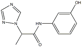 N-(3-hydroxyphenyl)-2-(1H-1,2,4-triazol-1-yl)propanamide 구조식 이미지