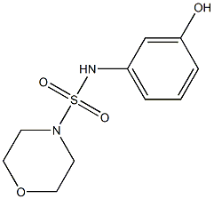 N-(3-hydroxyphenyl)morpholine-4-sulfonamide 구조식 이미지