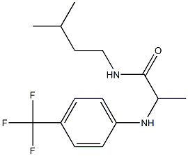 N-(3-methylbutyl)-2-{[4-(trifluoromethyl)phenyl]amino}propanamide 구조식 이미지