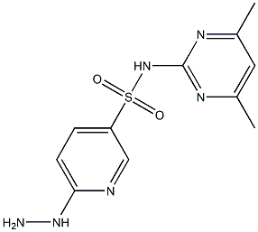 N-(4,6-dimethylpyrimidin-2-yl)-6-hydrazinylpyridine-3-sulfonamide 구조식 이미지