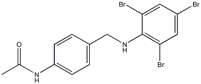 N-(4-{[(2,4,6-tribromophenyl)amino]methyl}phenyl)acetamide 구조식 이미지