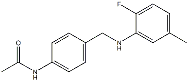 N-(4-{[(2-fluoro-5-methylphenyl)amino]methyl}phenyl)acetamide Structure