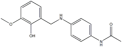 N-(4-{[(2-hydroxy-3-methoxyphenyl)methyl]amino}phenyl)acetamide 구조식 이미지