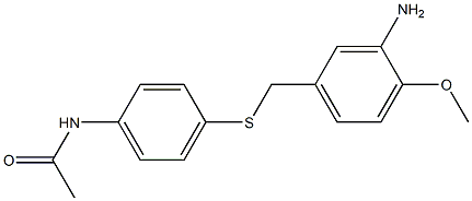 N-(4-{[(3-amino-4-methoxyphenyl)methyl]sulfanyl}phenyl)acetamide 구조식 이미지