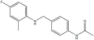 N-(4-{[(4-fluoro-2-methylphenyl)amino]methyl}phenyl)acetamide 구조식 이미지