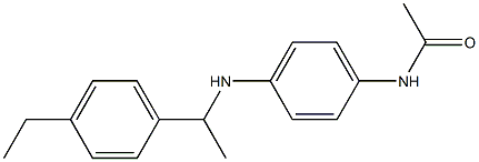 N-(4-{[1-(4-ethylphenyl)ethyl]amino}phenyl)acetamide 구조식 이미지