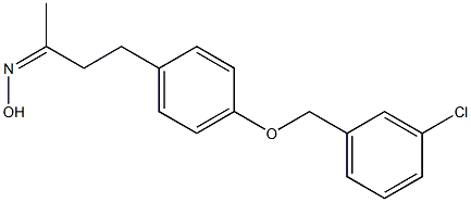 N-(4-{4-[(3-chlorophenyl)methoxy]phenyl}butan-2-ylidene)hydroxylamine 구조식 이미지